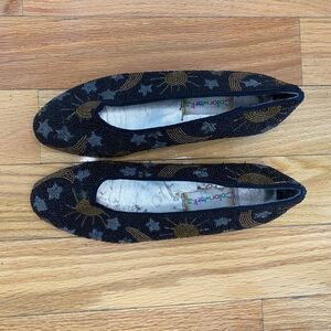 1990s Colorworks Moon & Stars Beaded Shoes